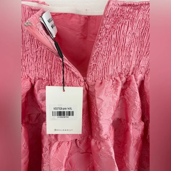 Hello Molly Silhouette of Dreams Strapless Mini Dress Pink Size XL NWT - Picture 12 of 16